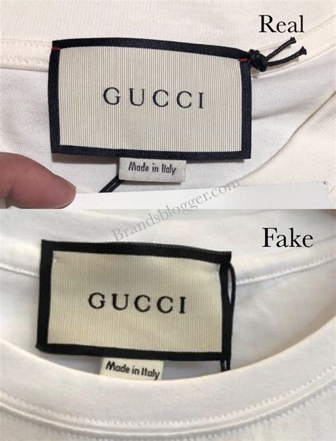 gucci logo t shirt fake|gucci clothing tag.